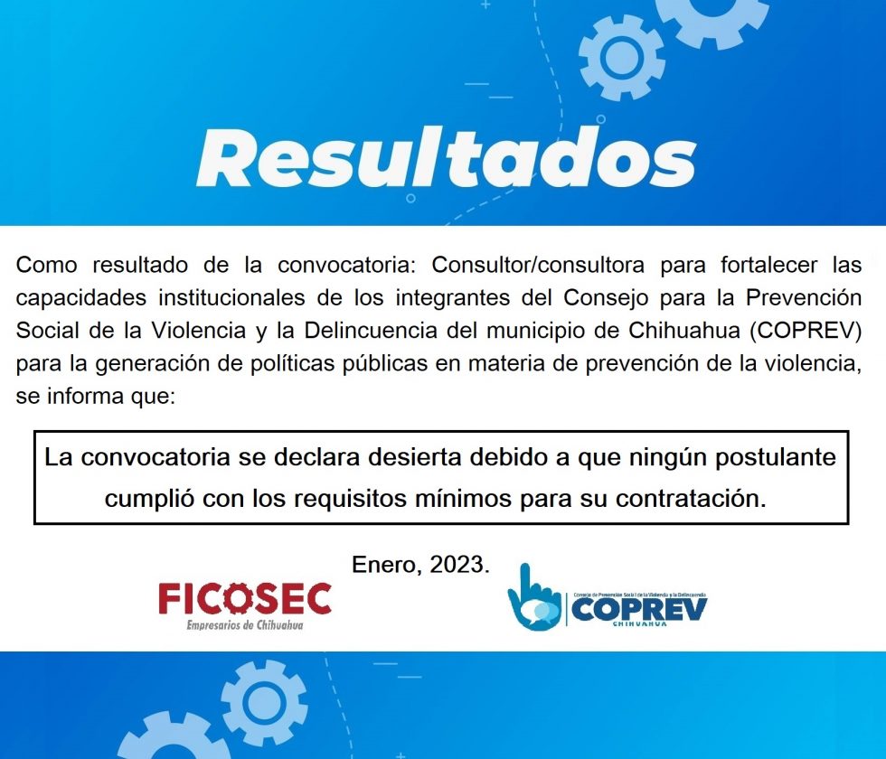 Resultados de la convocatoria: Consultor/Consultora para fortalecer las ...